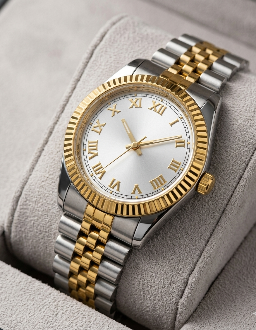 Exclusive Two-Tone Designer Watch – Luxury Crafted