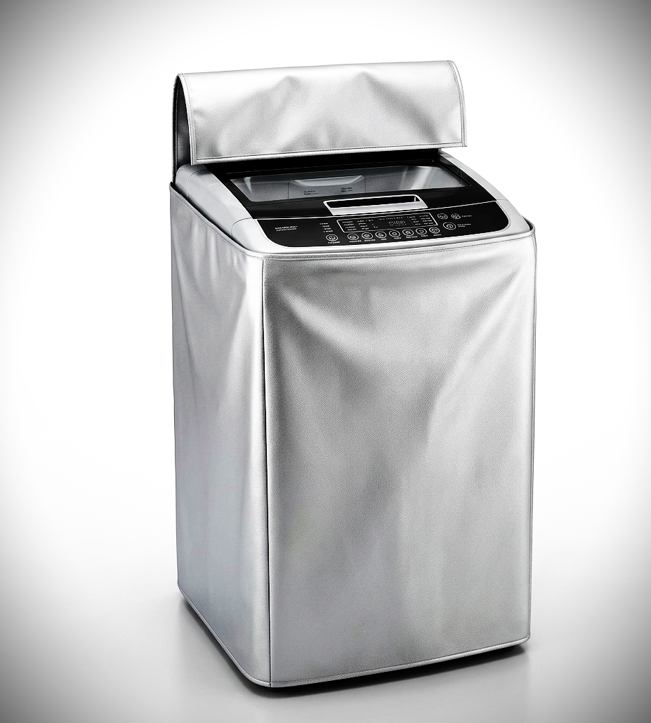 Silver Metallic Washing Machine Cover (Top-Loading Protector)